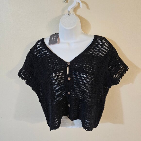 Ninety Clothing Crochet Crop Top - Size Size L - Picture 1 of 6